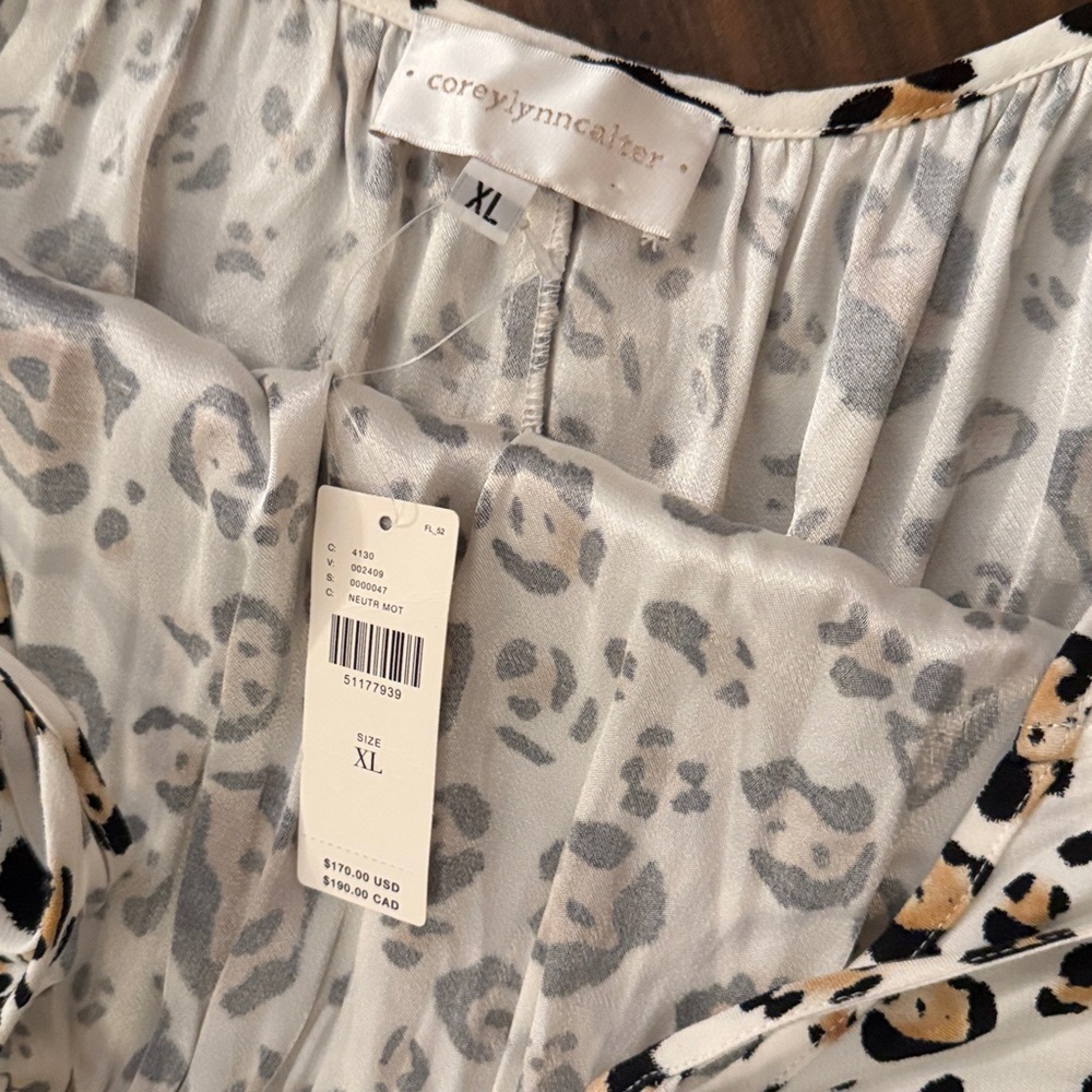 Corey Lynn Calter Leopard Print Midi Dress XL NWT - Picture 3 of 4
